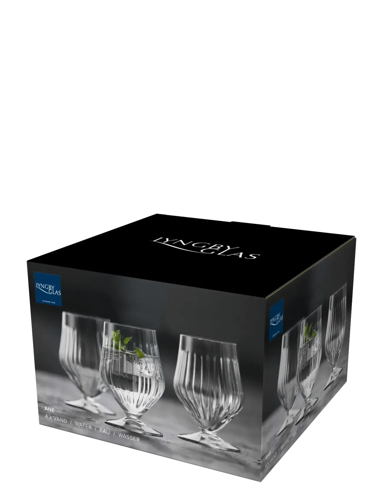 Lyngby Glas - Footed water glass Ane - trinkgläser - transparent - 4