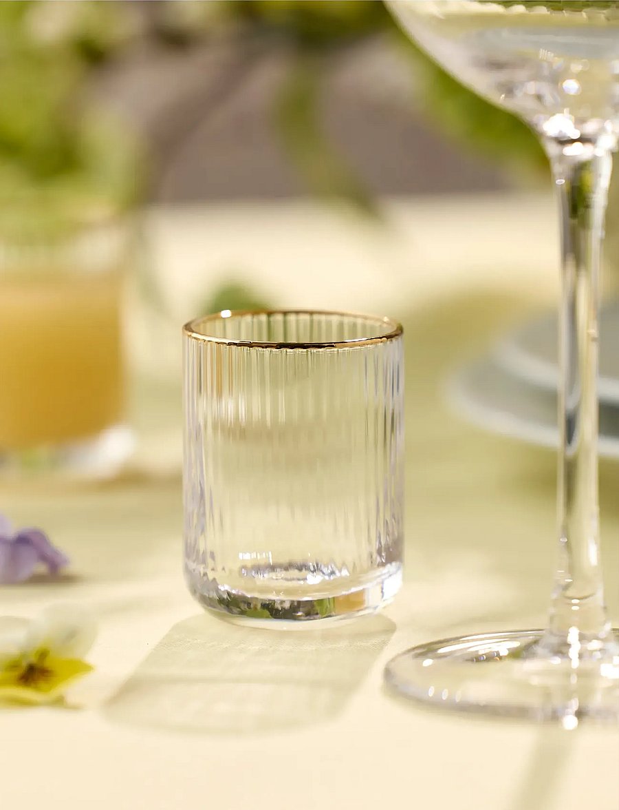 Lyngby Glas - Shot glass Palermo Gold 6 pcs - schnapsgläser - transparent - 4