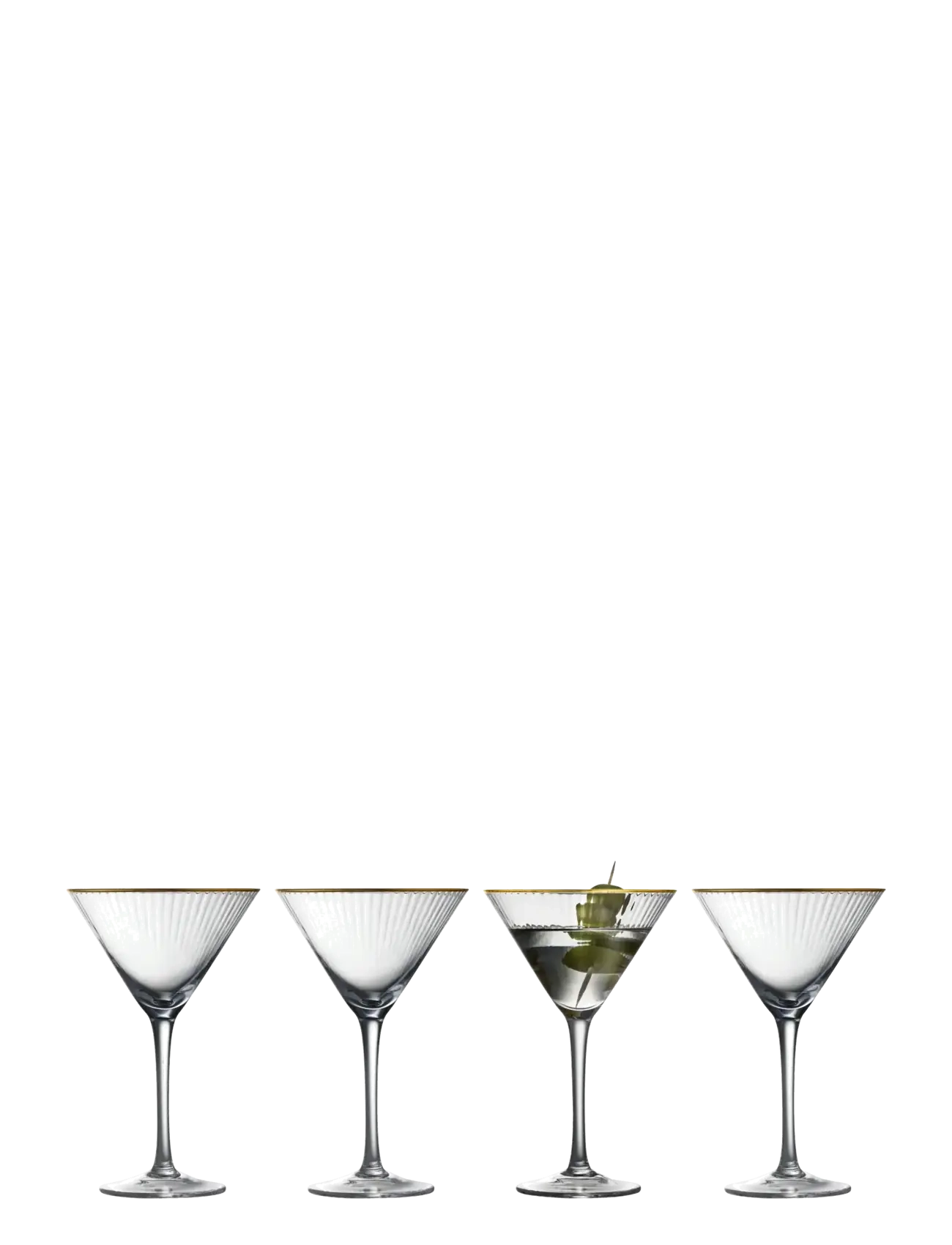 Lyngby Glas Martini glass Palermo Gold 4 pcs - Lyngby Glas - TRANSPARENT / clear