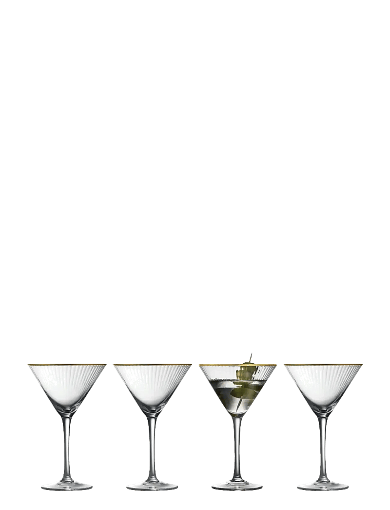 Lyngby Glas - Martini glass Palermo Gold 4 pcs - cocktail & longdrinkgläser - transparent - 1