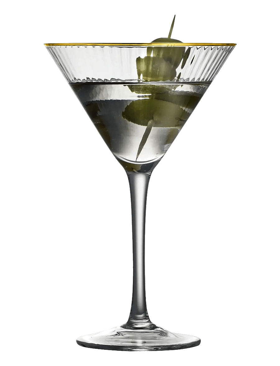 Lyngby Glas - Martini glass Palermo Gold 4 pcs - kokteili- ja martiiniklaasid - transparent - 3