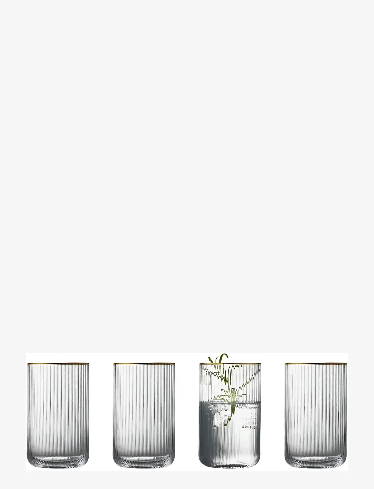 Lyngby Glas - Highball Palermo Gold 4 pcs - trinkgläser - transparent - 0