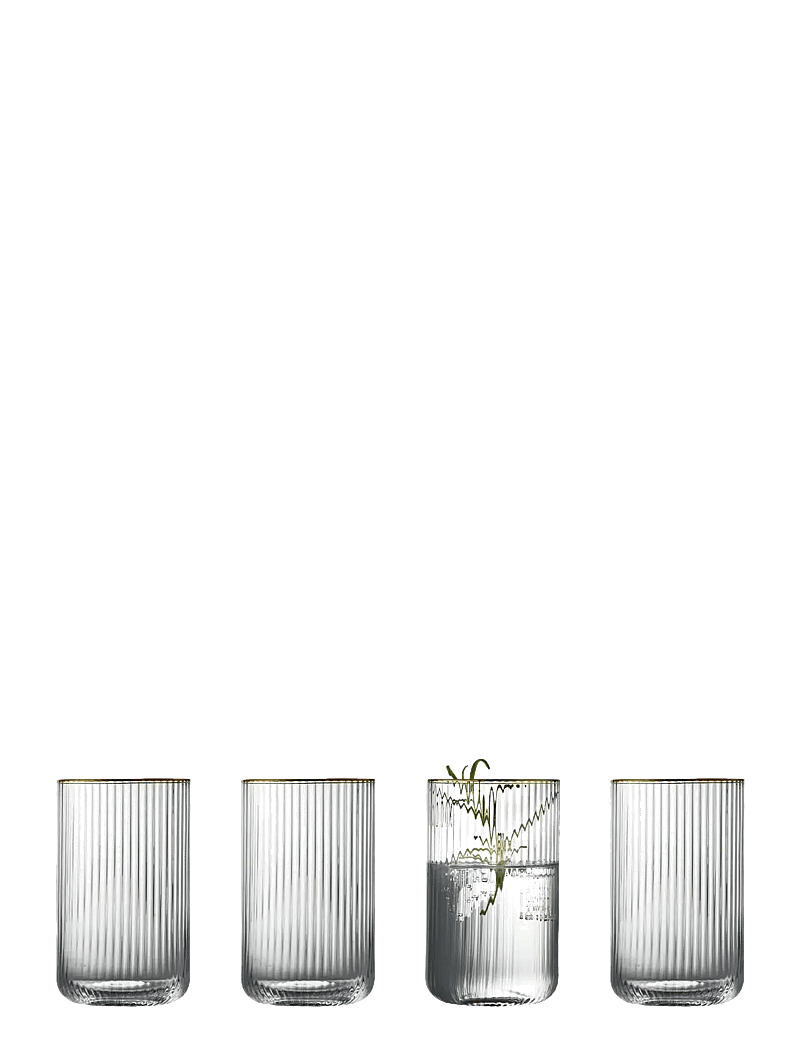 Lyngby Glas - Highball Palermo Gold 4 pcs - trinkgläser - transparent - 0