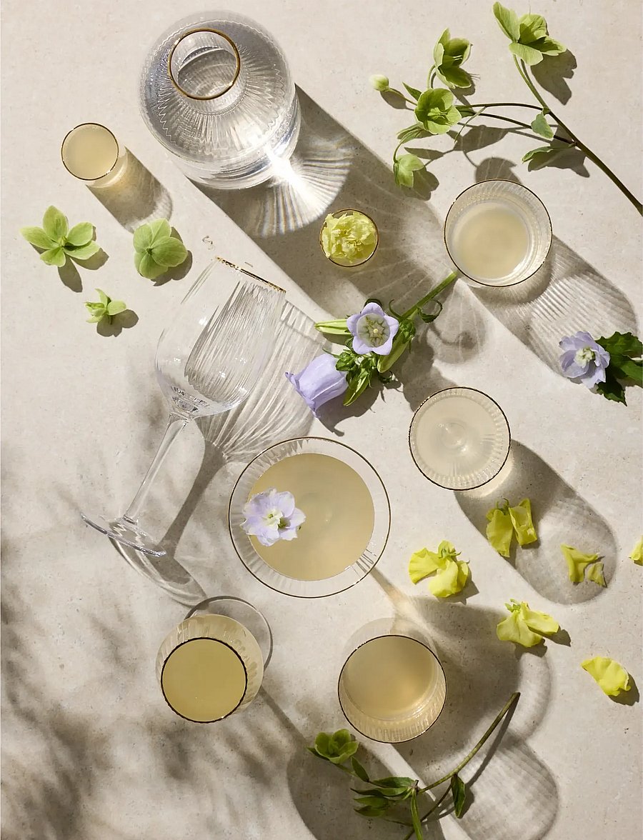 Lyngby Glas - Highball Palermo Gold 4 pcs - trinkgläser - transparent - 4
