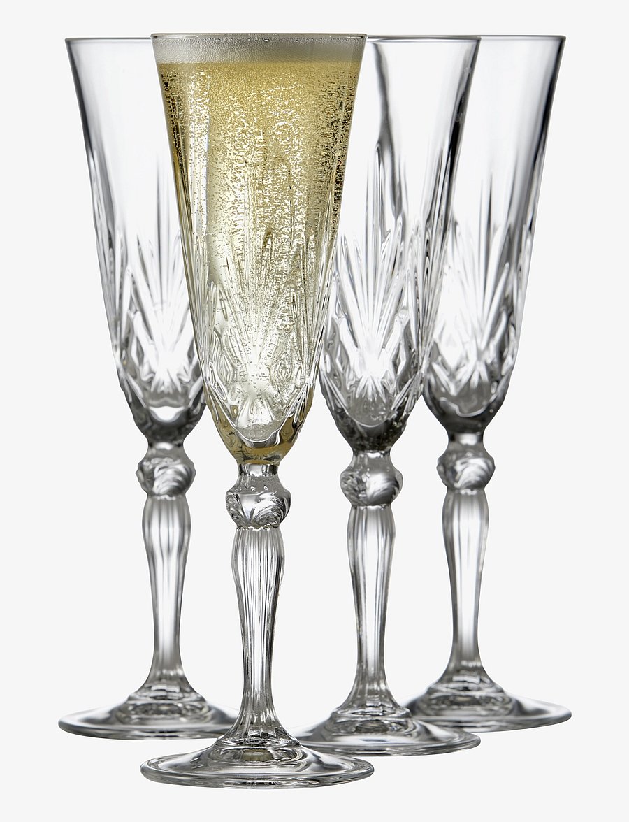 Lyngby Glas - Champagne Melodia 16cl 4pcs. - sektgläser - transparen - 1