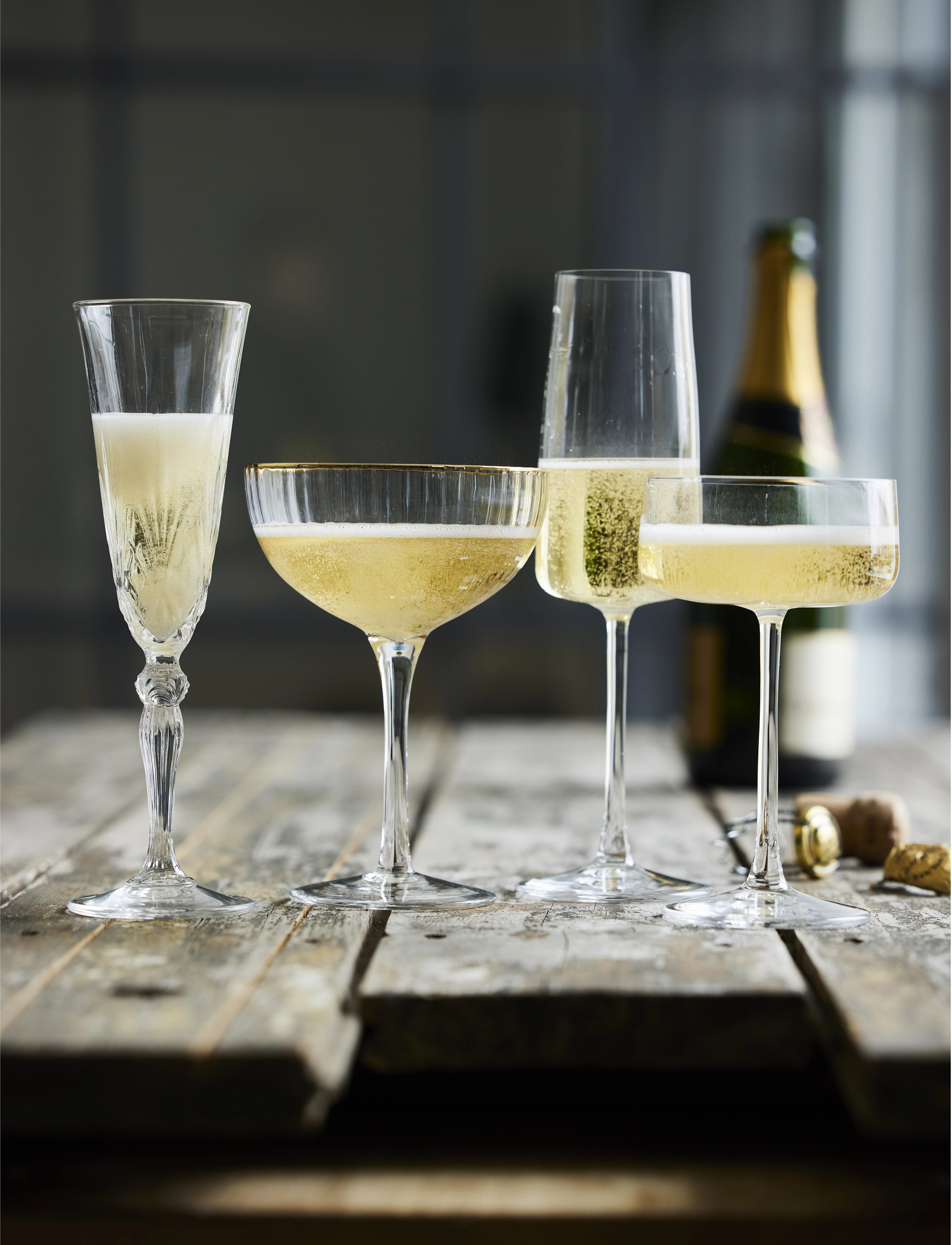 Lyngby Glas Champagne Melodia 16Cl 4 Stk., 16 cl, Glass, Nackt - Homeware