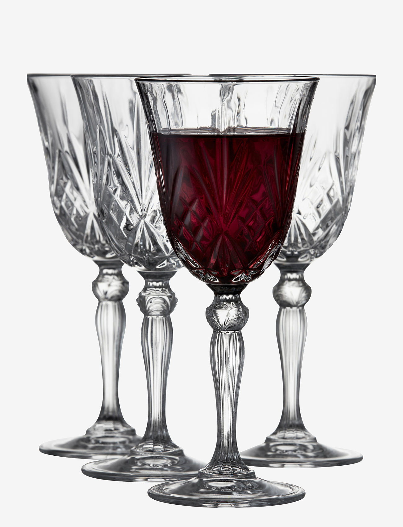 Lyngby Glas - Redwine 4pcs Lyngby - wine glasses - transparen - 0