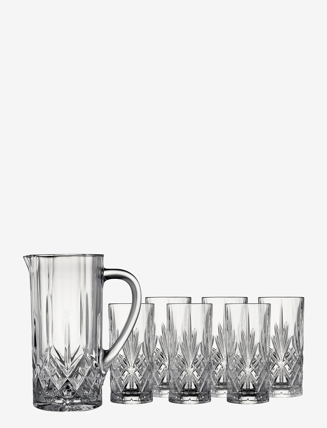 Lyngby Glas - Kannesett Melodia 7 deler Krystall - transparen - 0