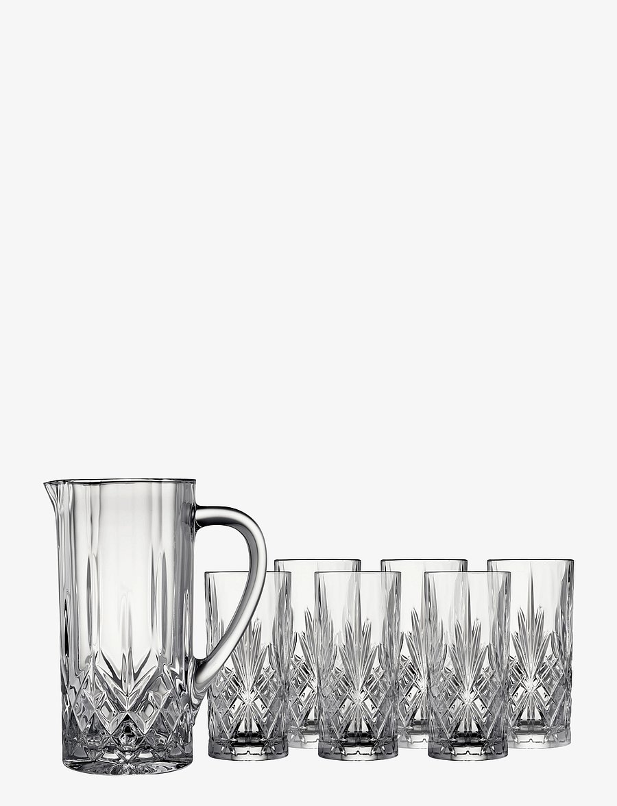 Lyngby Glas - Jug set Melodia 7 pcs Crystal - transparen - 0