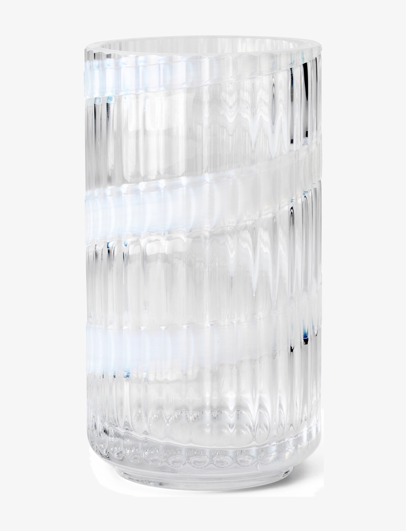 Lyngby Porcelæn Lyngby Vase H15.5 cm Swirl Hvid Mundblæst Glas, 15.5 cm, Nude, Vaser > Små Vaser, Unisex