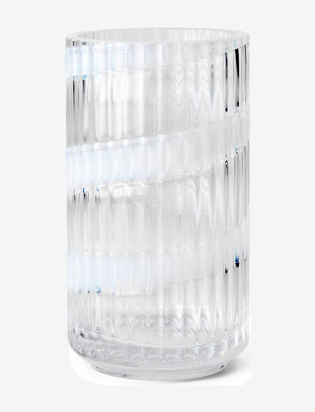 Lyngby Porcelæn - Lyngby Vase H15.5 cm swirl hvid mundblæst glas - køb efter pris - swirl white - 0