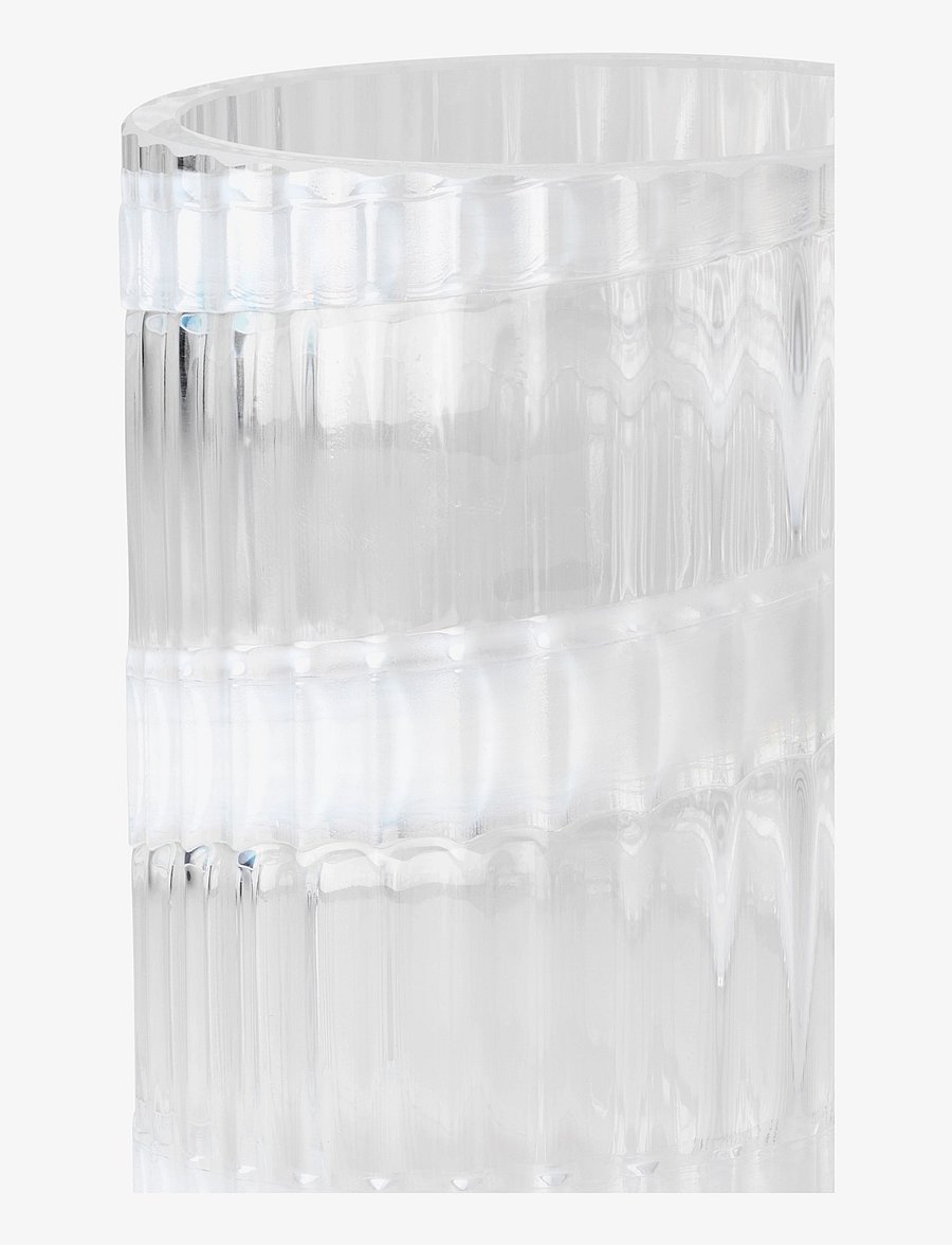Lyngby Porcelæn - Lyngby Vase H15.5 cm swirl white mouth blown glass - vasen - swirl white - 2