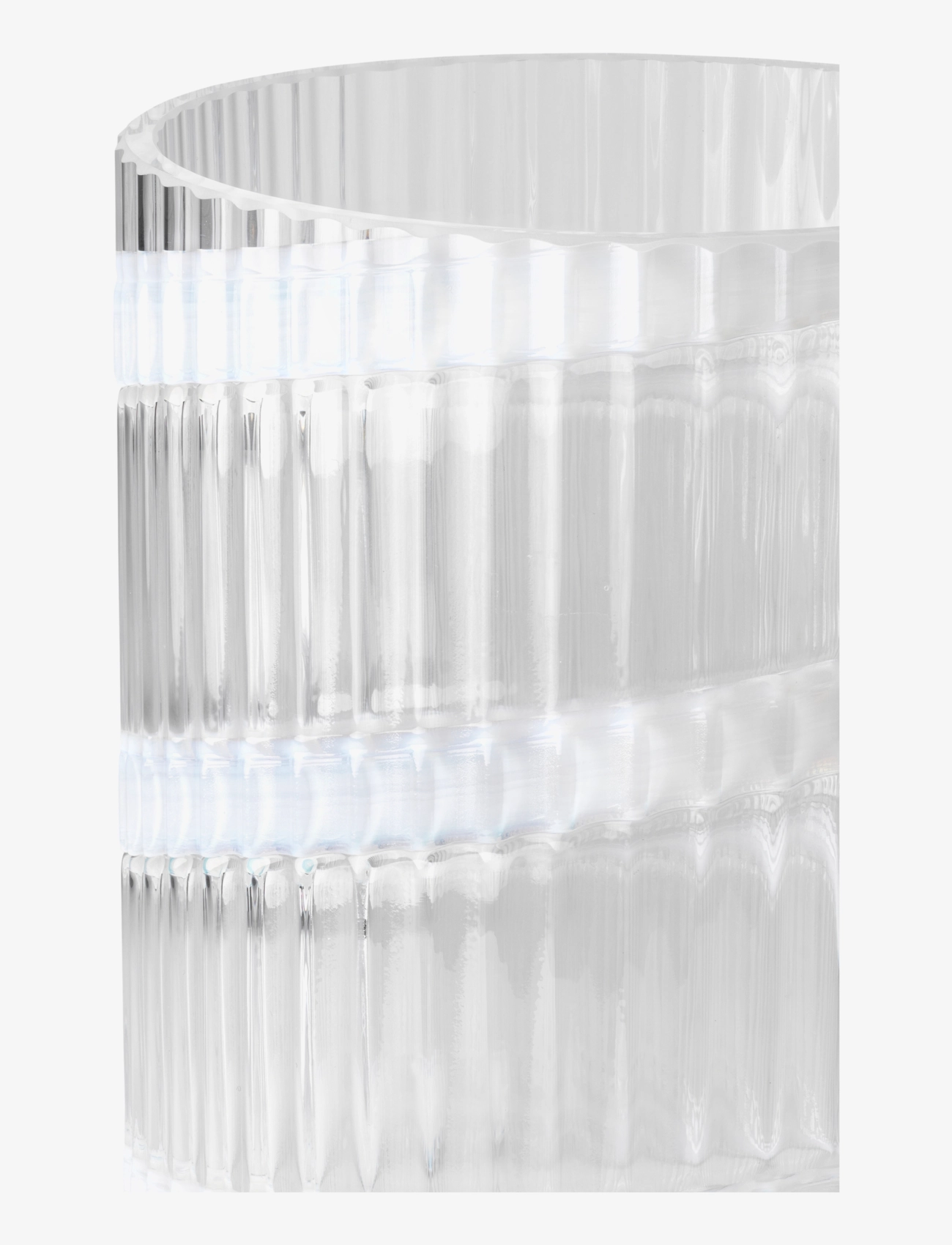 Lyngby Porcelæn - Lyngby Vase H25 cm swirl hvid mundblæst glas - vaser - swirl white - 2