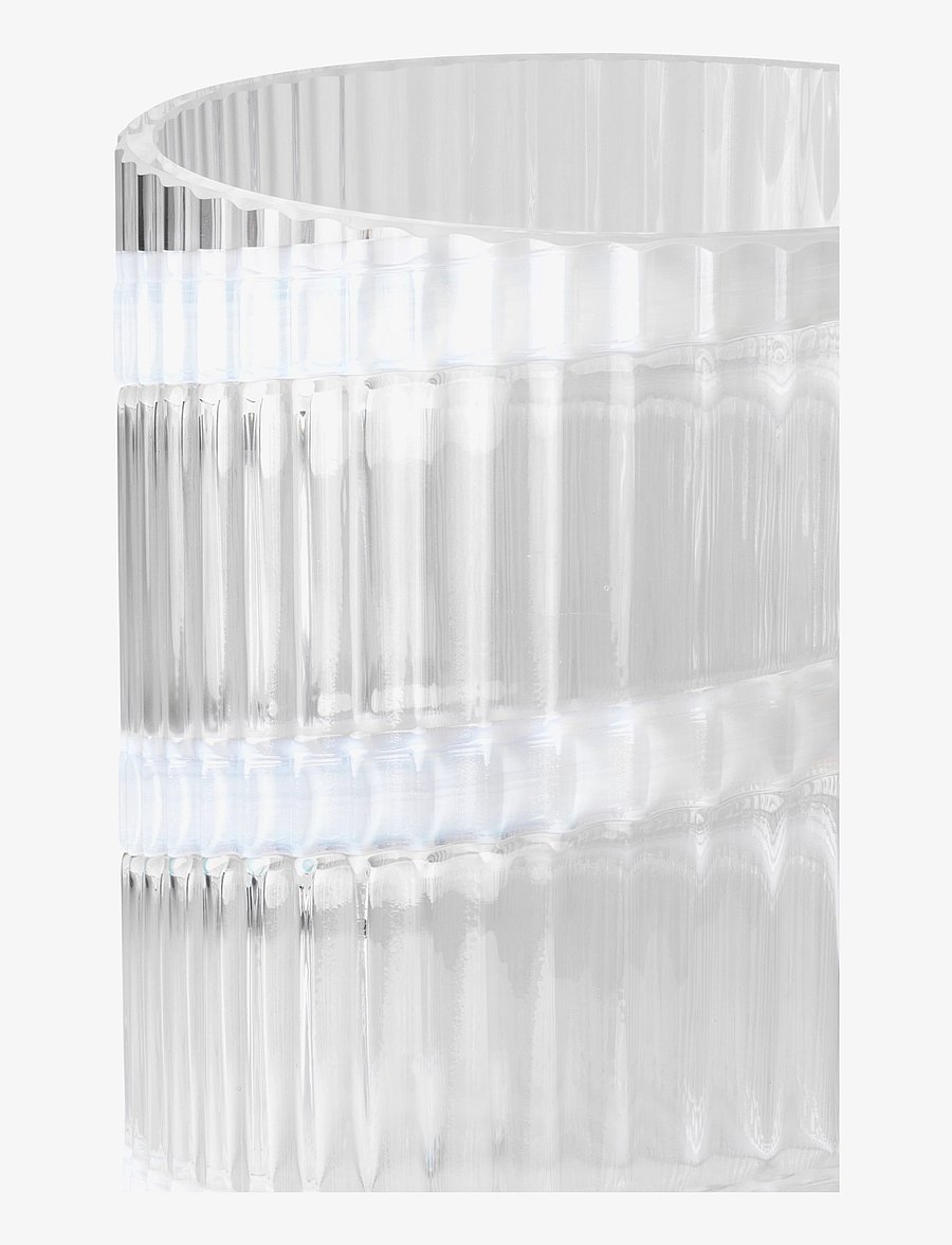 Lyngby Porcelæn - Lyngby Vase H25 cm swirl hvid mundblæst glas - vaser - swirl white - 2