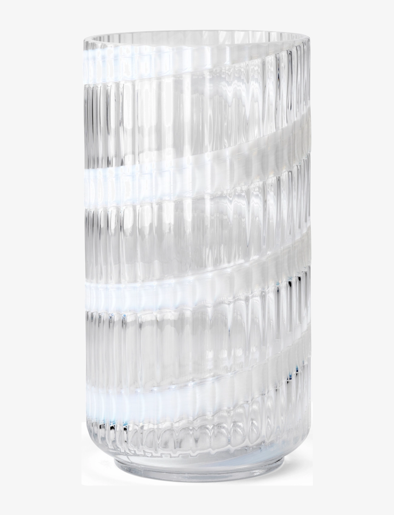Lyngby Porcelæn Lyngby Vase H20.5 cm Swirl Hvid Mundblæst Glas, 20.5 cm, Nude, Vaser > Små Vaser, Unisex