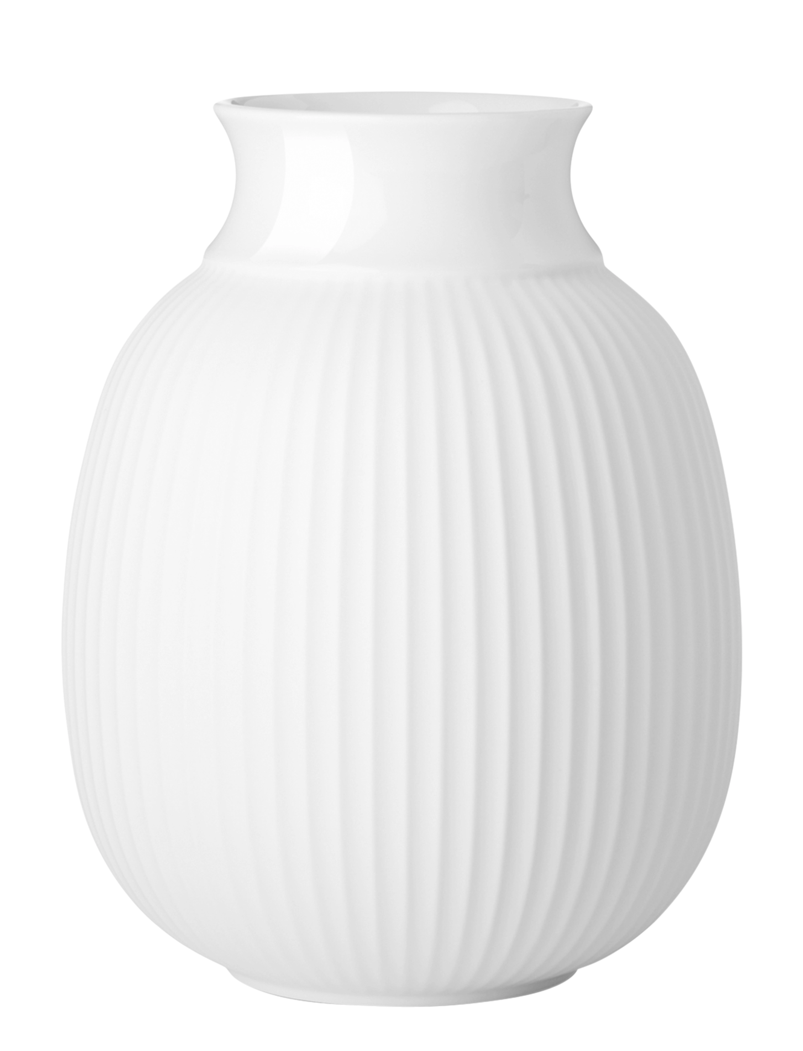 LYNGBY PORCELÆN Curve Vase H12.5 Hvid Porcelæn Weiß - H12.5CM - Unisex