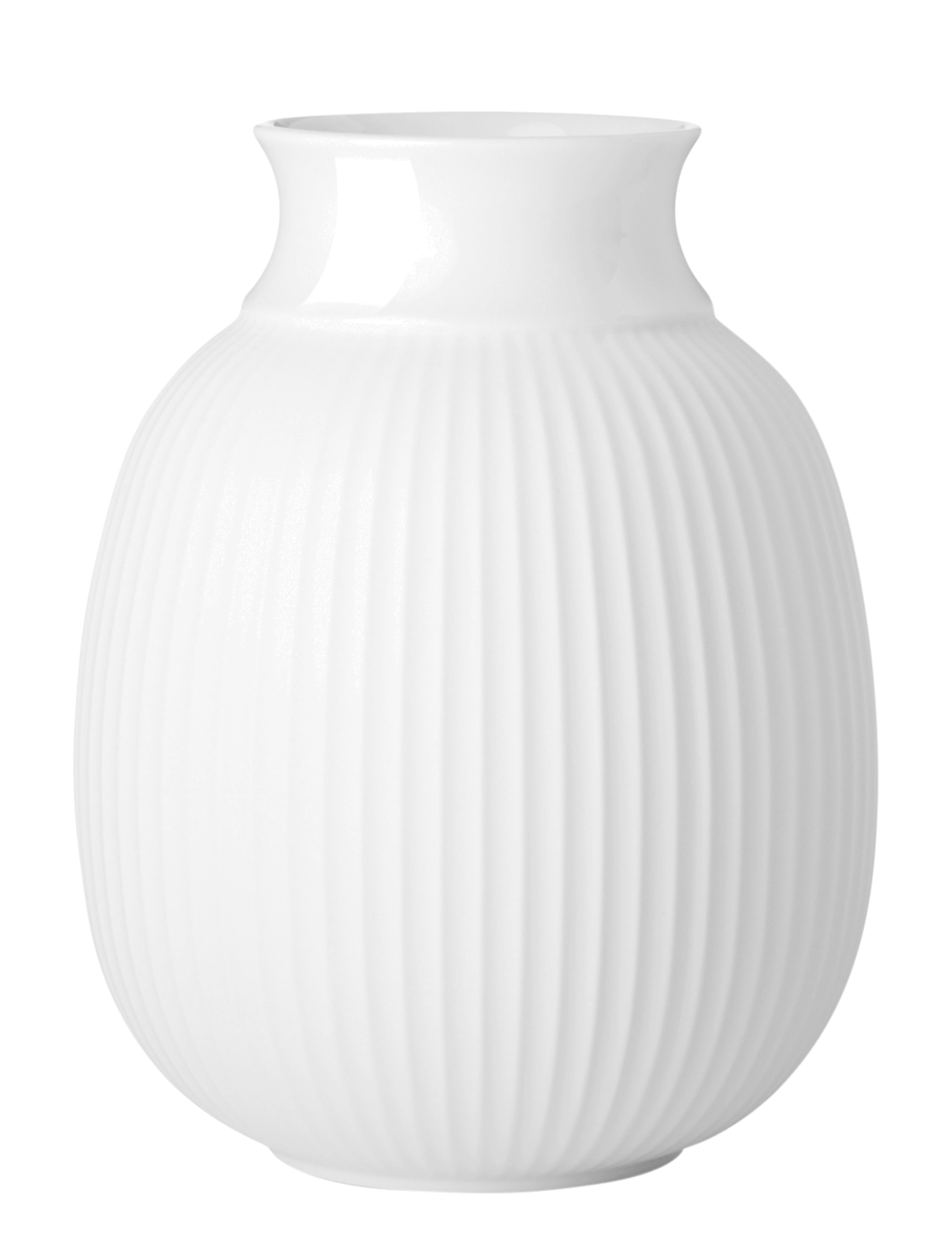 Lyngby Porcelæn Curve Vase H12.5 white porcelain - Einrichtung - WHITE / white
