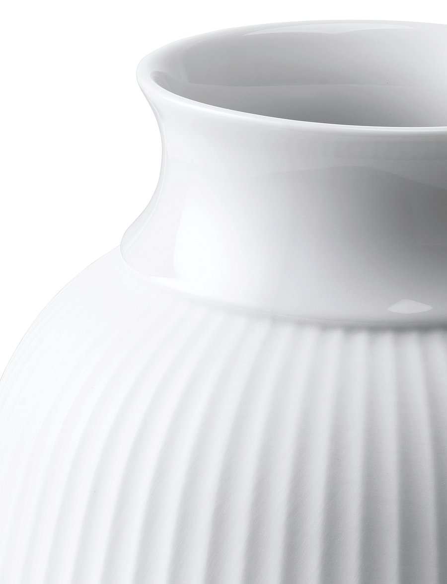 Lyngby Porcelæn - Curve Vas H12.5 vit porslin - vaser - white - 2