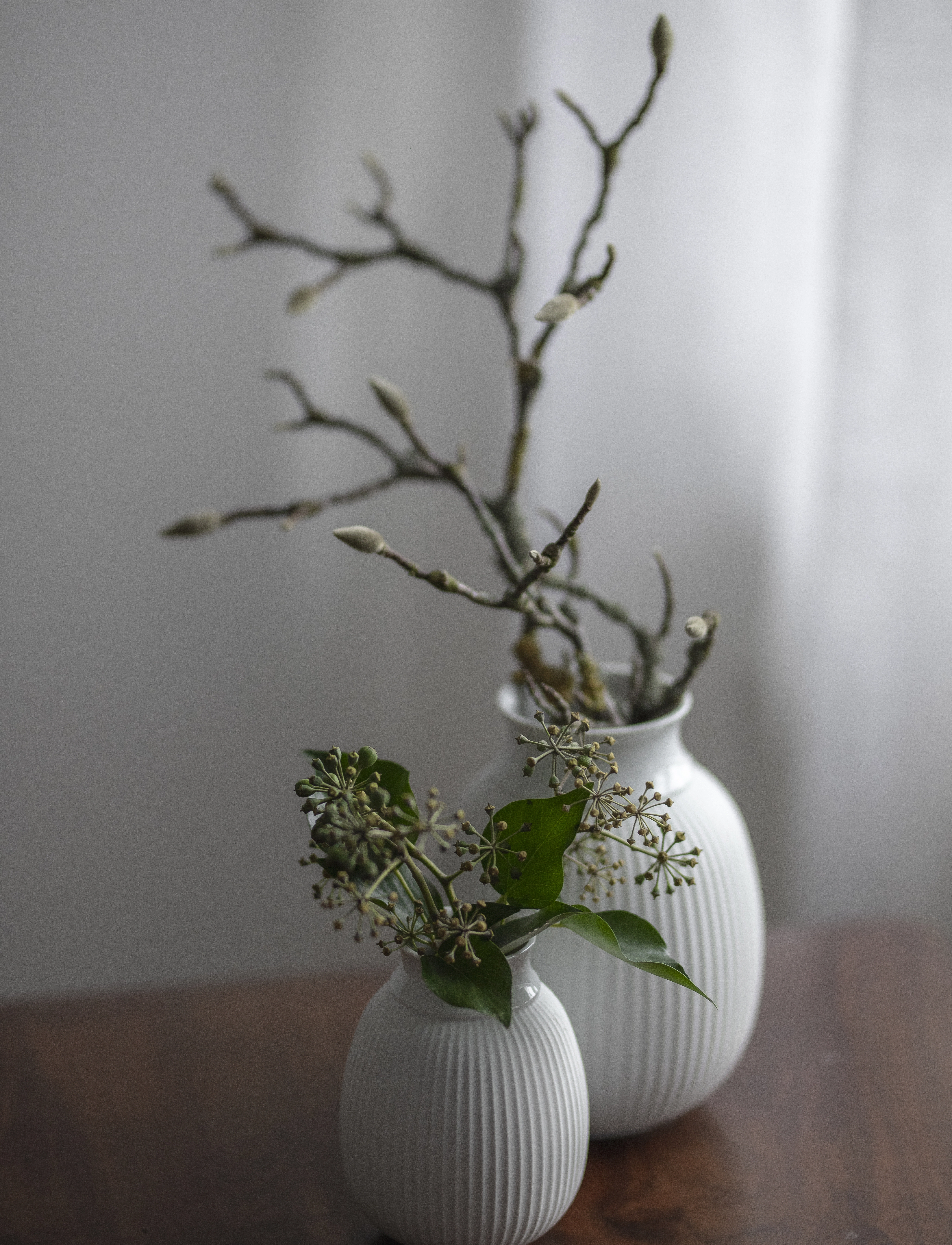 Lyngby Porcelæn Curve Vase H12.5 Hvid Porcelæn, cm, Vases, Weiß - Small Homeware
