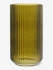 Lyngby Porcelæn - Lyngby Vase H31 cm olive green mouth blown glass - isot maljakot - olive green - 0