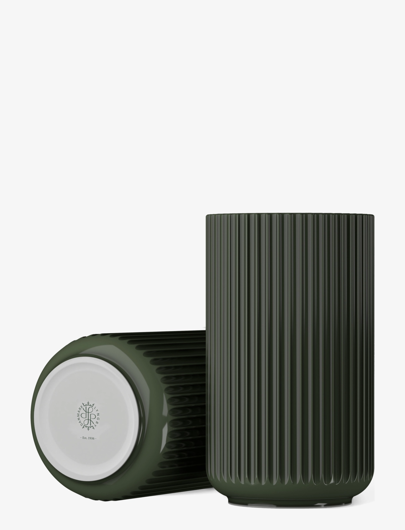 Lyngby Porcelæn Lyngby Vase H31 cm dark green porcelain - Lyngby Porcelæn - DARK GREEN / green