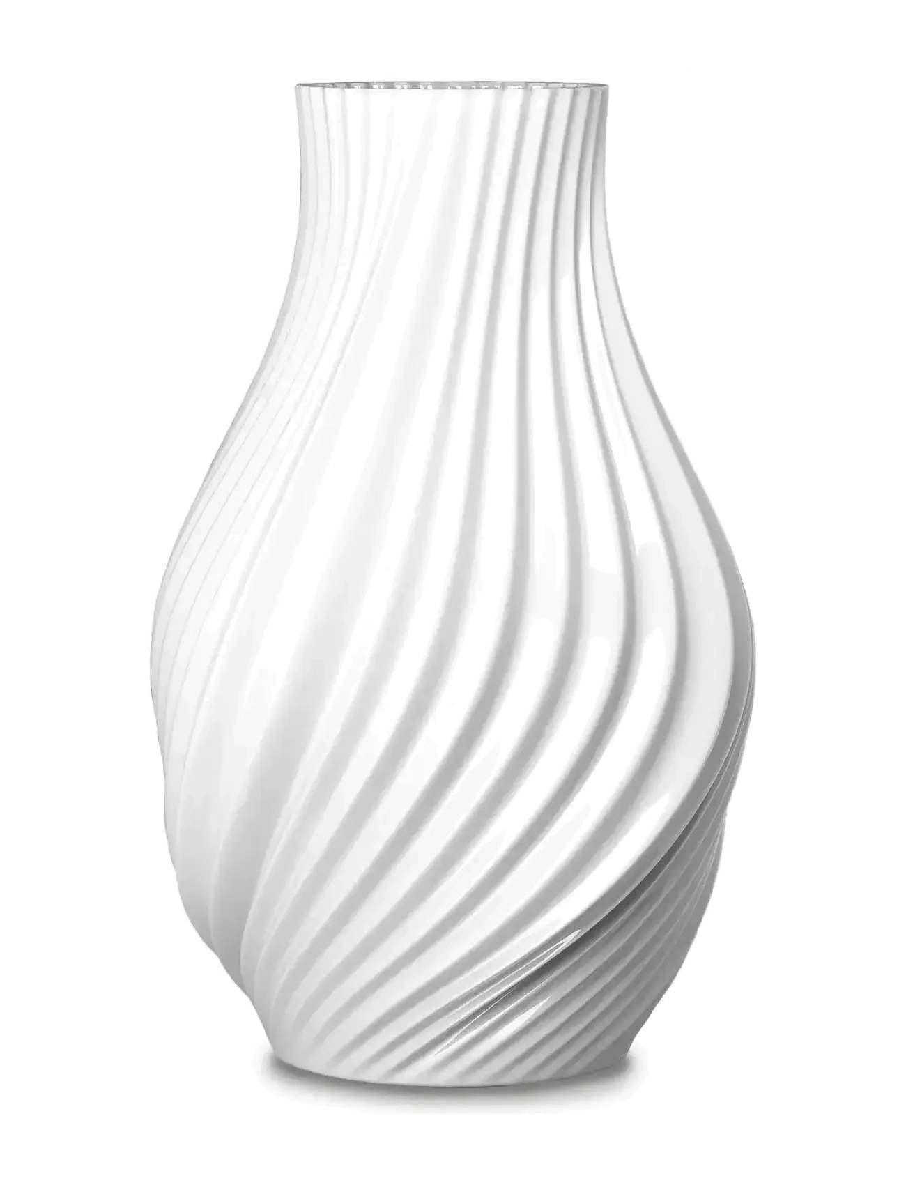 LYNGBY PORCELÆN Twist Vase H18 Cm Hvid Porcelæn Weiß - 18 CM - Unisex