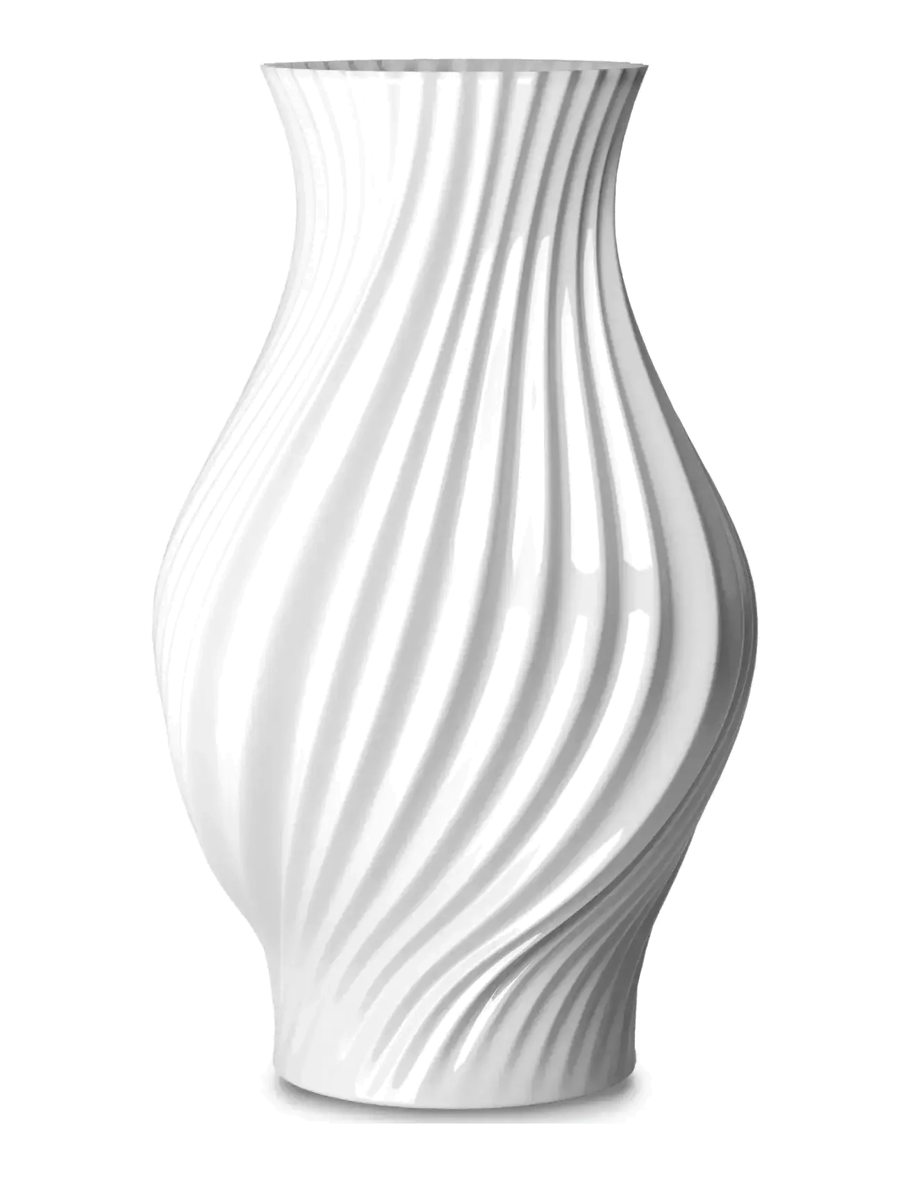 Lyngby Porcelæn Twist Vas H31 cm vit porslin - Vaser - WHITE / white