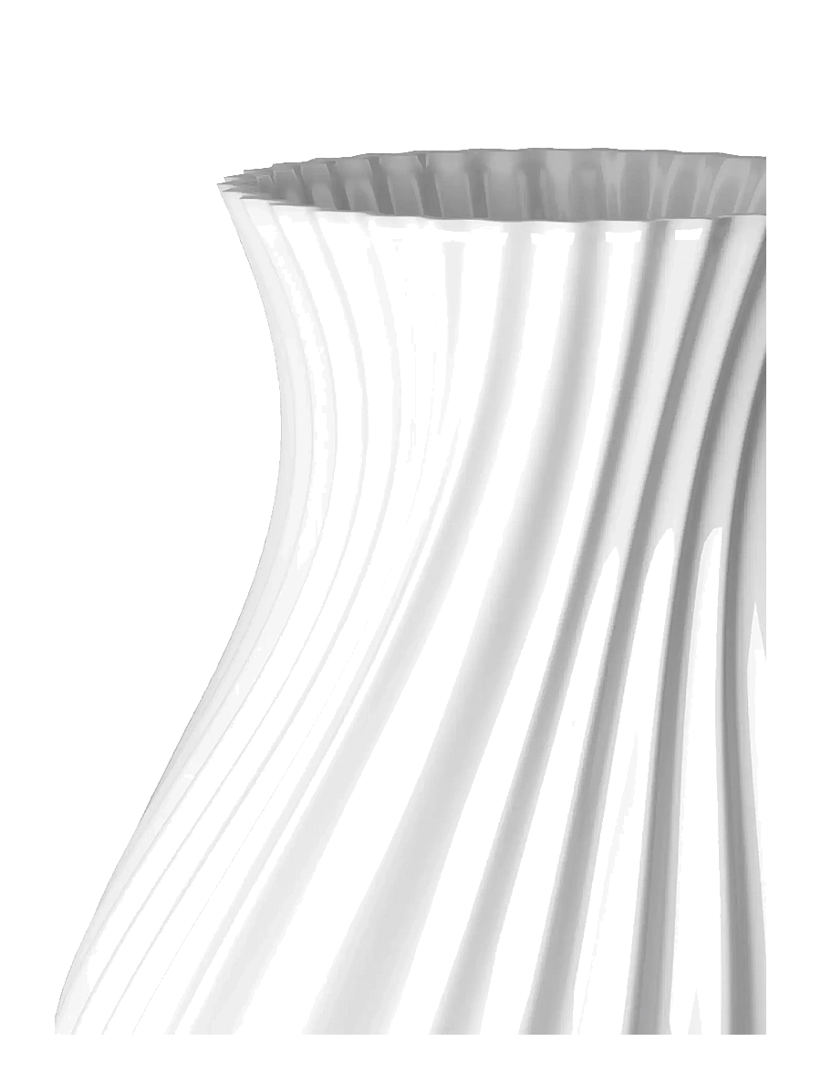 Lyngby Porcelæn - Twist Vase H25 cm hvid porcelæn - køb efter pris - white - 2