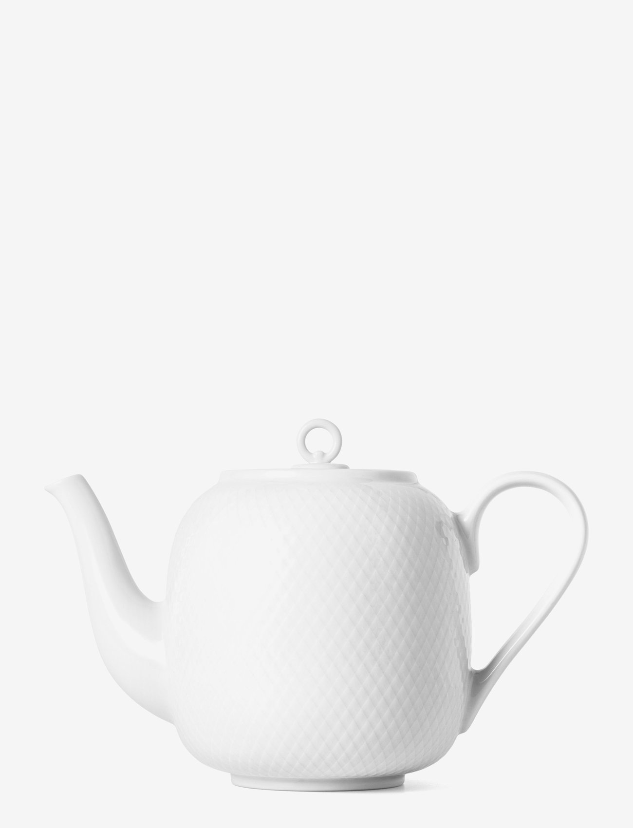 Lyngby Porcelæn - Rhombe Teapot 1,9 l - theepotten - white - 0