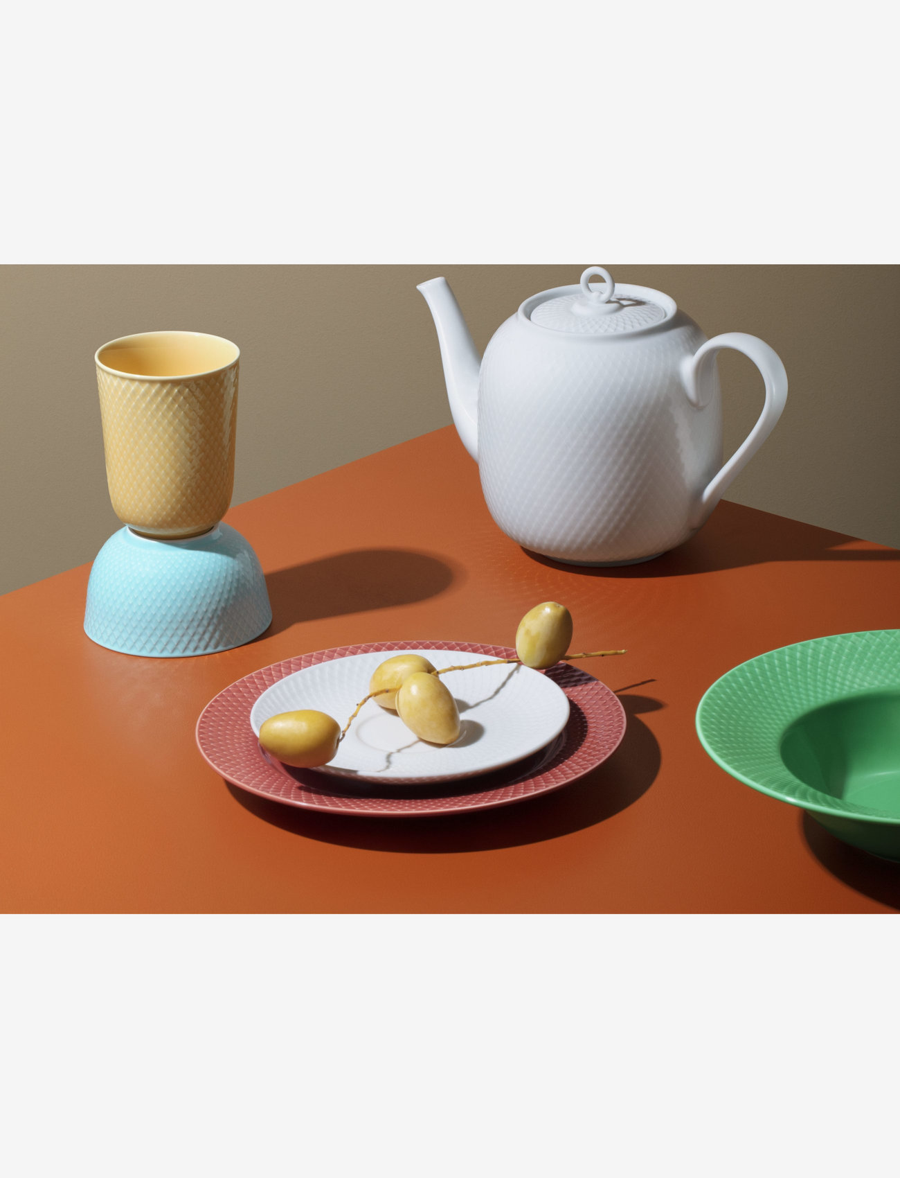 Lyngby Porcelæn - Rhombe Teapot 1,9 l - arbatinukai - white - 1