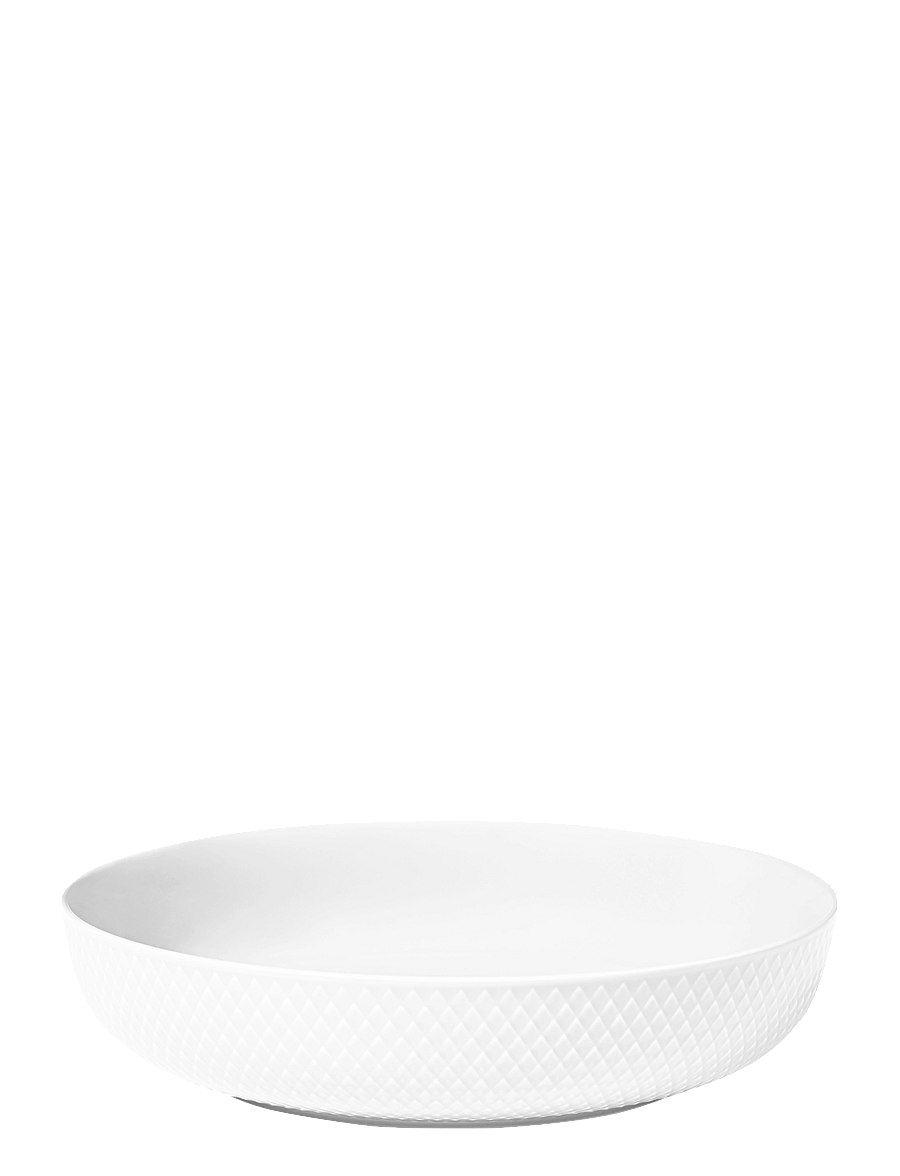 Lyngby Porcelæn - Rhombe Serveringsskål Ø28 cm hvid - serveringsskåle - white - 1