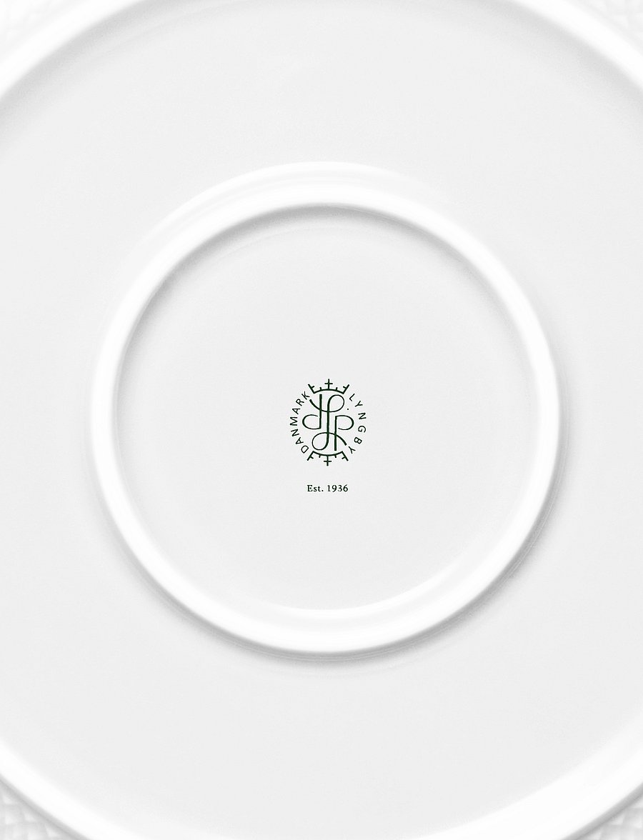 Lyngby Porcelæn - Rhombe Serveringsskål Ø28 cm hvid - serveringsskåle - white - 5