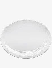 Lyngby Porcelæn - Rhombe Oval serving dish 35x26.5 white - speiseteller - white - 0