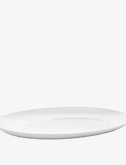 Lyngby Porcelæn - Rhombe Oval serving dish 35x26.5 white - speiseteller - white - 1