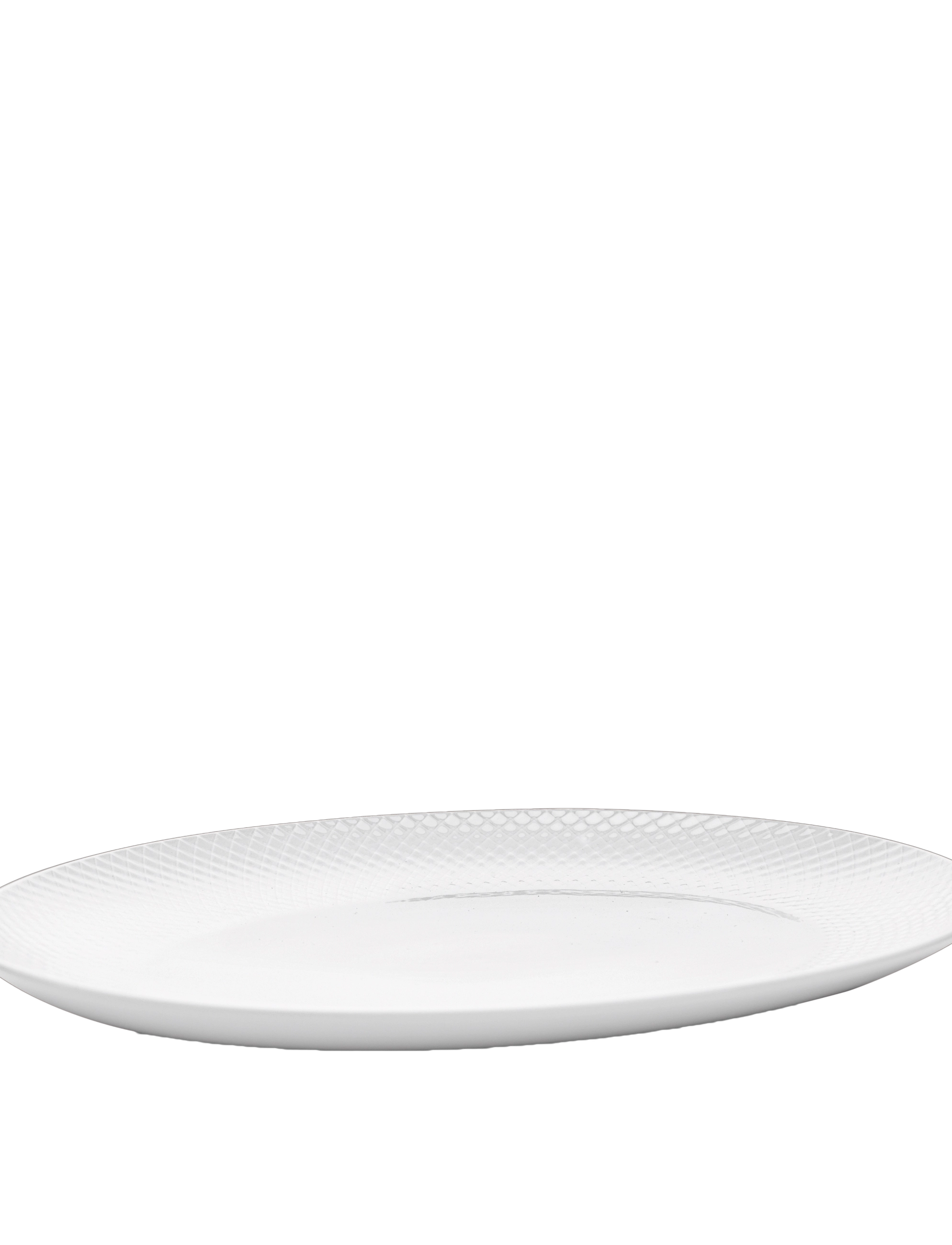 Lyngby Porcelæn - Rhombe Oval serving dish 35x26.5 white - kupuj według ceny - white - 1