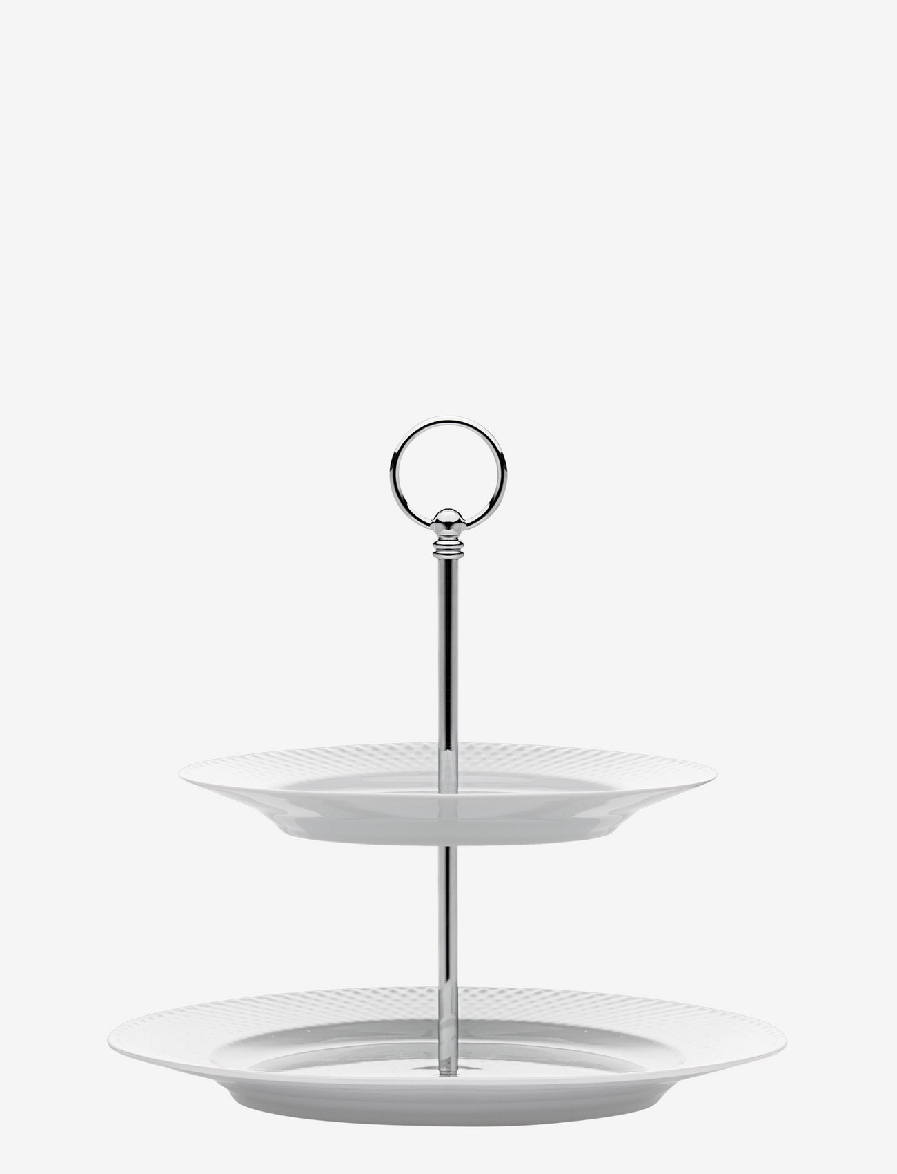 Lyngby Porcelæn - Rhombe Etagere Ø27 cm white - Įsigykite pagal kainą - white - 0