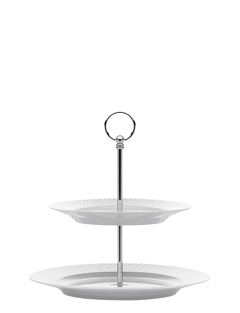 Lyngby Porcelæn - Rhombe Etagere Ø27 cm white - Įsigykite pagal kainą - white - 0