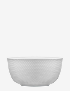 Rhombe Serveringsskål Ø17.5 cm hvid, Lyngby Porcelæn