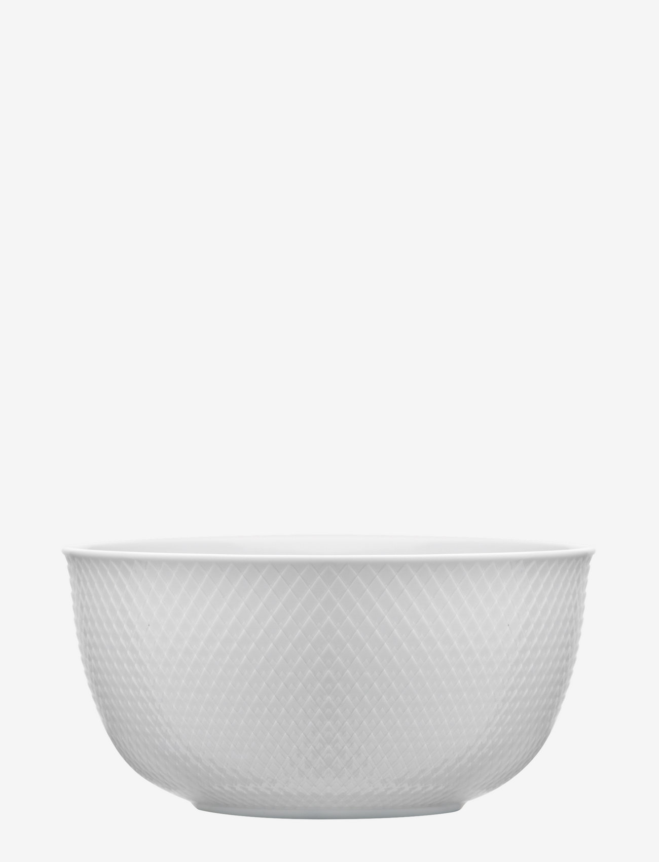Lyngby Porcelæn - Rhombe Serveringsskål Ø17.5 cm hvit - serveringsskåler - white - 0