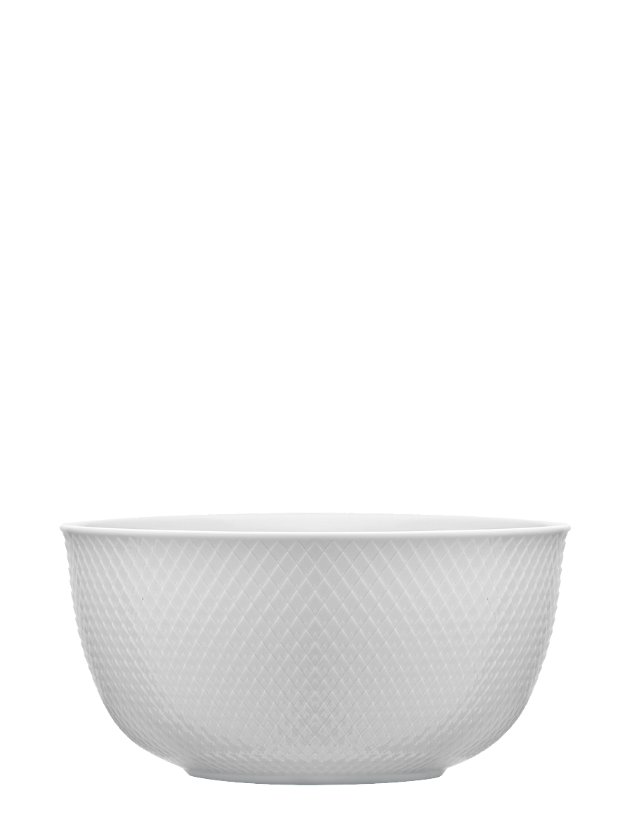 Lyngby Porcelæn - Rhombe Serveringsskål Ø17.5 cm hvid - serveringsskåle - white - 0
