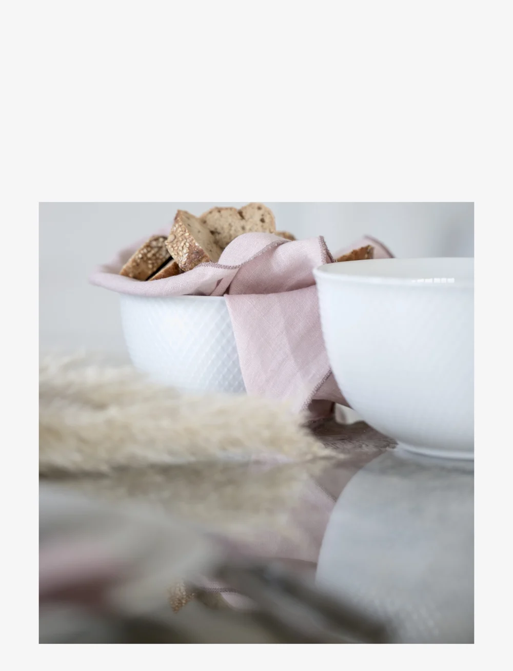 Lyngby Porcelæn - Rhombe Serving bowl Ø17.5 cm white - servierschalen - white - 1