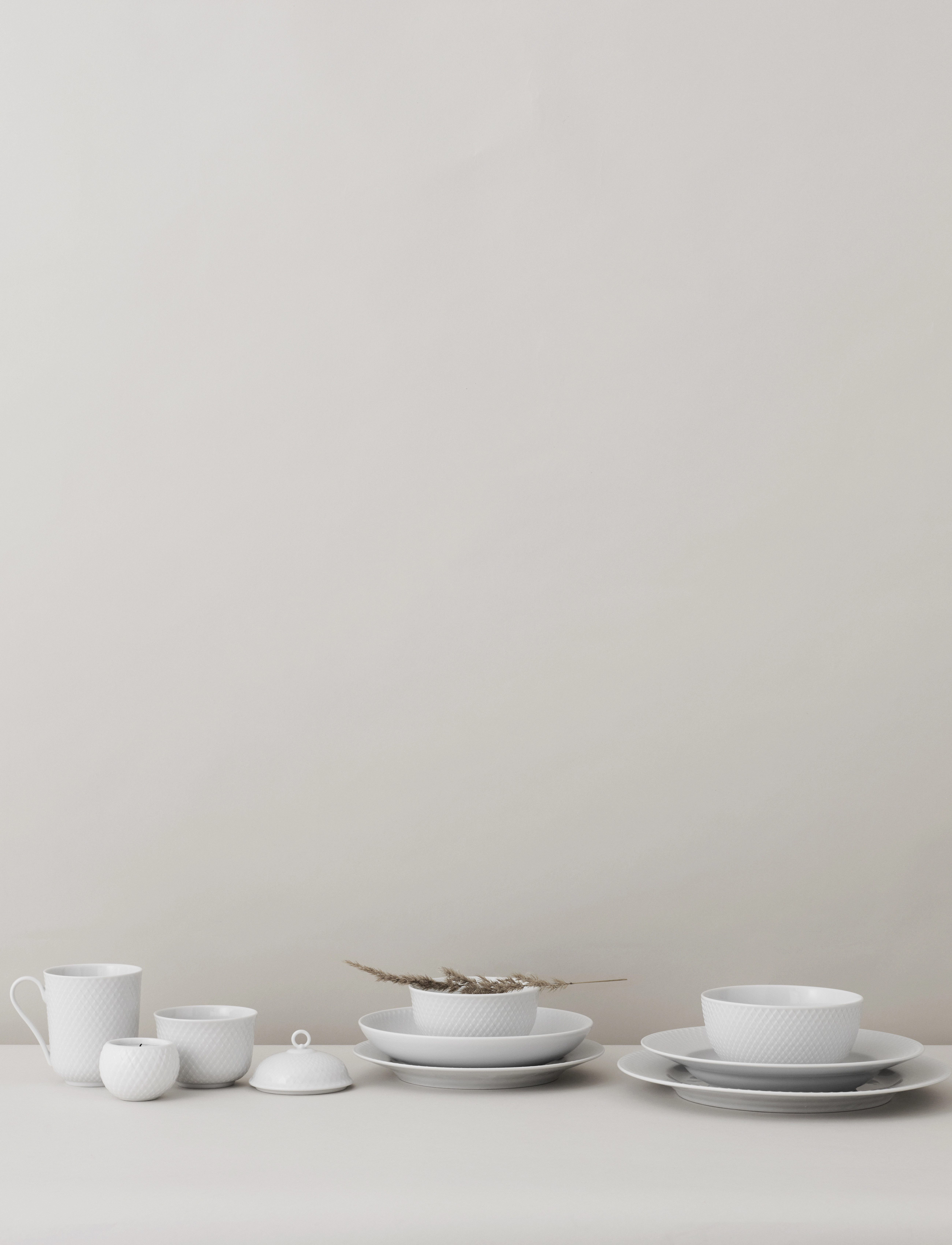 Lyngby Porcelæn - Rhombe Bowl Ø11 cm white - servierschalen - white - 0