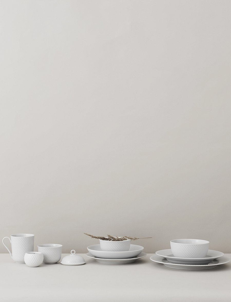 Lyngby Porcelæn - Rhombe Bowl Ø11 cm white - servierschalen - white - 0