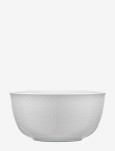 Rhombe Serveringsskål Ø17.5 cm hvid, Lyngby Porcelæn