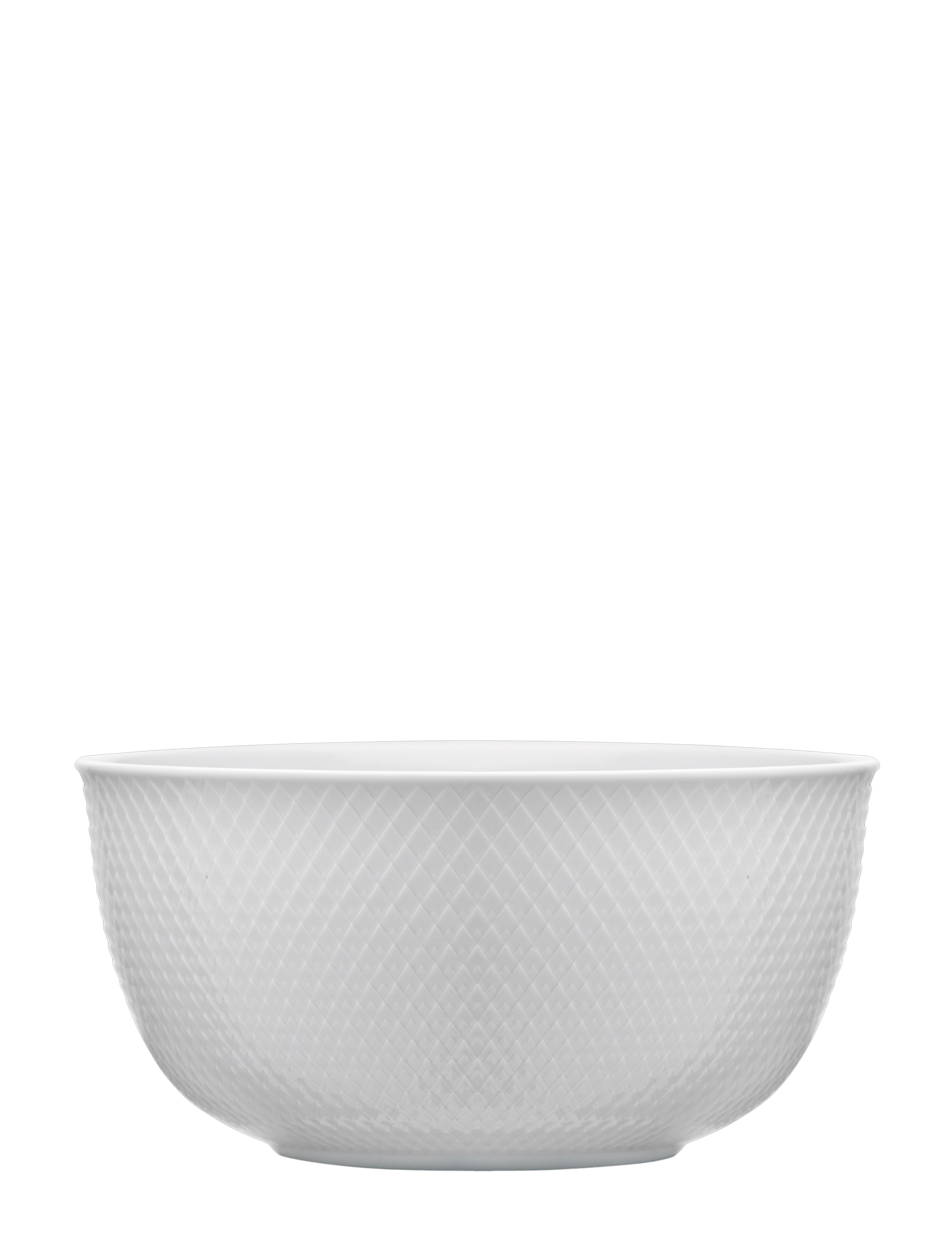 Lyngby Porcelæn Rhombe Serveringsskål Ø22 cm Hvid, Ø 22 cm, White, Skåle Og Serveringsfade > Serveringsskåle, Unisex