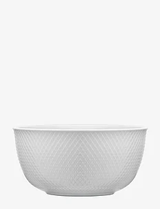 Rhombe Serveringsskål Ø22 cm hvid, Lyngby Porcelæn