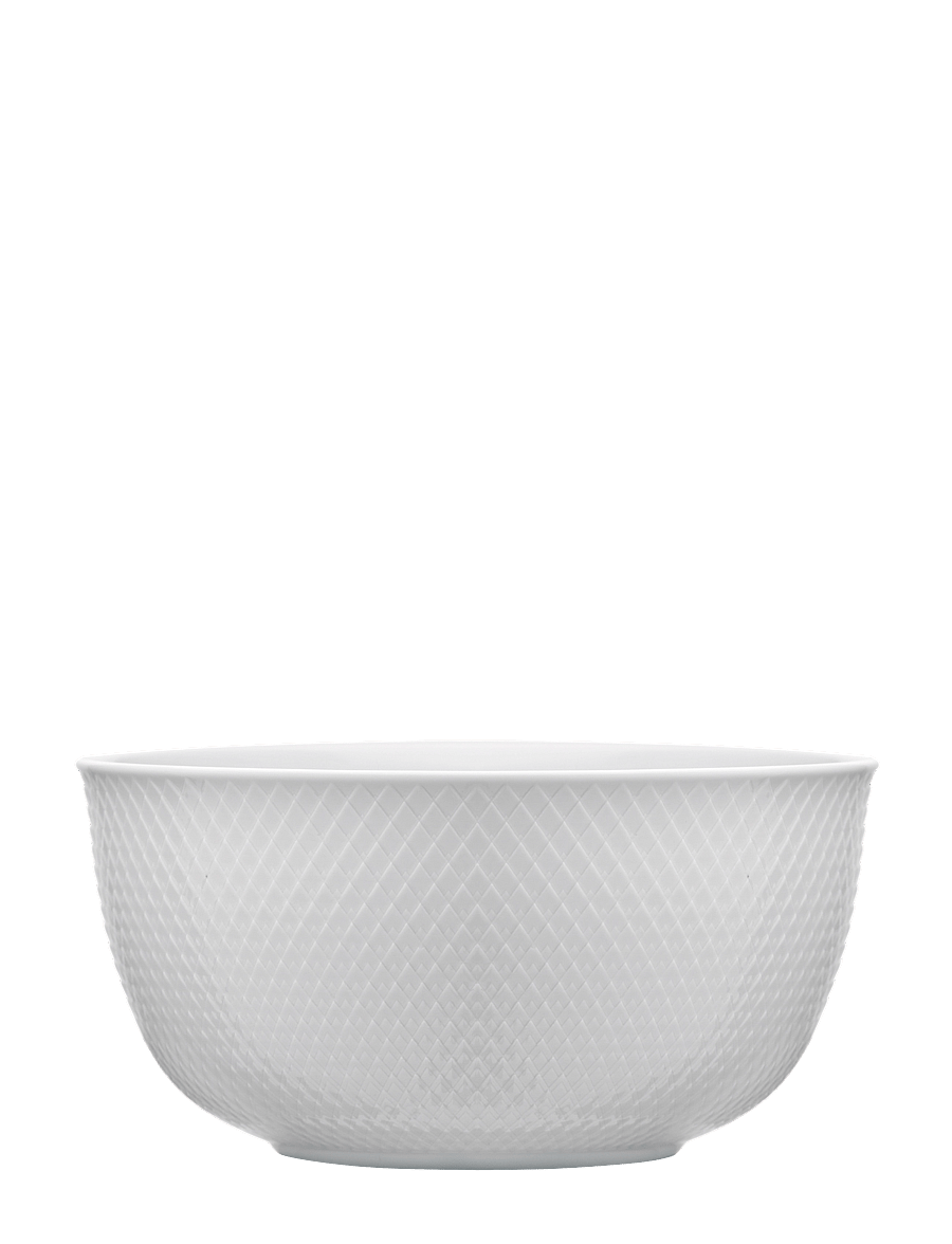 Lyngby Porcelæn - Rhombe Serveringsskål Ø22 cm hvid - serveringsskåle - white - 0