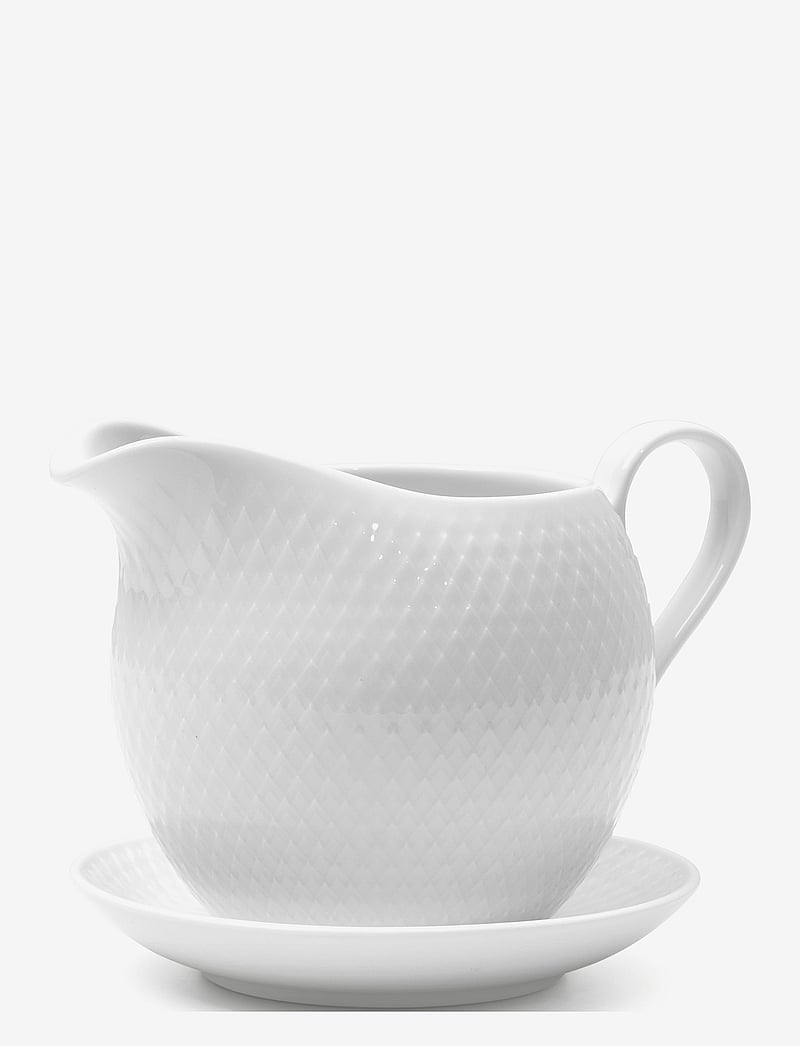 Lyngby Porcelæn - Rhombe Sauce boat 67 cl - kastmekannud ja kastmepotid - white - 1