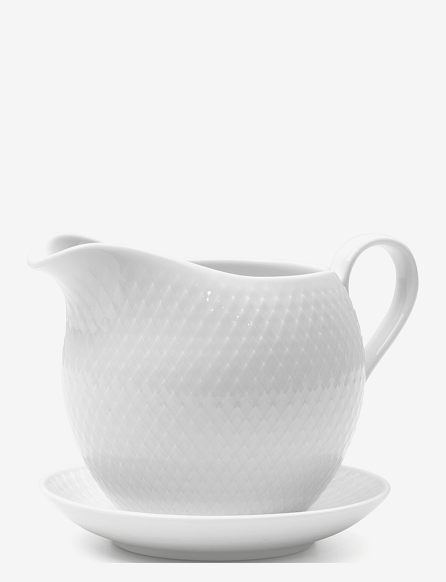Lyngby Porcelæn - Rhombe Sauce boat 67 cl - saucières et pots à sauce - white - 1