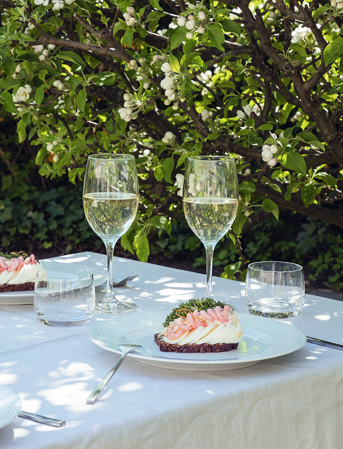 Lyngby Porcelæn - Rhombe Dinner plate - assiettes plates - white - 4